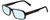 Profile View of Porsche Designs P8215-A Designer Progressive Lens Blue Light Blocking Eyeglasses in Black Carbon Fiber Unisex Square Full Rim Acetate 55 mm