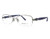 Salvatore Ferragamo Designer Reading Glasses 2101 in Silver-Blue