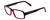 Profile View of Porsche Designs P8215-D Designer Single Vision Prescription Rx Eyeglasses in Crystal Burgundy Red Carbon Fiber Unisex Square Full Rim Acetate 55 mm
