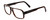 Profile View of Porsche Designs P8217-B Designer Single Vision Prescription Rx Eyeglasses in Brown Carbon Fiber Unisex Square Full Rim Acetate 56 mm
