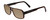 Profile View of Porsche Designs P8217-B Designer Polarized Reading Sunglasses with Custom Cut Powered Amber Brown Lenses in Brown Carbon Fiber Unisex Square Full Rim Acetate 56 mm