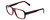 Profile View of Porsche Designs P8217-D Designer Reading Eye Glasses with Custom Cut Powered Lenses in Crystal Dark Red Carbon Fiber Unisex Square Full Rim Acetate 56 mm