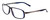 Profile View of Porsche Designs P8229-D Designer Single Vision Prescription Rx Eyeglasses in Crystal Blue & Gun Metal Unisex Oval Full Rim Titanium 57 mm