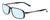Profile View of Porsche Designs P8229-D Designer Blue Light Blocking Eyeglasses in Crystal Blue & Gun Metal Unisex Oval Full Rim Titanium 57 mm