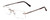 Profile View of Porsche Designs P8238-D Designer Reading Eye Glasses with Custom Cut Powered Lenses in Matte Titanium Silver Red Unisex Rectangle Rimless Titanium 56 mm