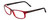 Profile View of Porsche Designs P8243-C Designer Progressive Lens Prescription Rx Eyeglasses in Crystal Cherry Red Matte Black Unisex Oval Full Rim Acetate 54 mm