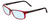 Profile View of Porsche Designs P8243-C Designer Progressive Lens Blue Light Blocking Eyeglasses in Crystal Cherry Red Matte Black Unisex Oval Full Rim Acetate 54 mm