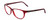 Profile View of Porsche Designs P8246-C Designer Reading Eye Glasses with Custom Cut Powered Lenses in Crystal Red Violet Unisex Oval Full Rim Acetate 56 mm