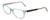 Profile View of Porsche Designs P8247-B Designer Reading Eye Glasses with Custom Cut Powered Lenses in Crystal Azure Aqua Blue Grey Unisex Oval Full Rim Acetate 55 mm