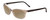 Profile View of Porsche Designs P8247-C Designer Polarized Sunglasses with Custom Cut Amber Brown Lenses in Crystal Grey Brown Unisex Oval Full Rim Acetate 55 mm