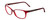 Profile View of Porsche P8247-D Unisex Oval Designer Reading Glasses Crystal Red Burgundy 55 mm