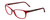 Profile View of Porsche Designs P8247-D Designer Progressive Lens Prescription Rx Eyeglasses in Crystal Red Matte Burgundy Unisex Oval Full Rim Acetate 55 mm