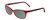 Profile View of Porsche Designs P8247-D Designer Polarized Sunglasses with Custom Cut Smoke Grey Lenses in Crystal Red Matte Burgundy Unisex Oval Full Rim Acetate 55 mm