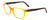 Profile View of Porsche Designs P8250-B Designer Reading Eye Glasses with Custom Cut Powered Lenses in Honey Yellow Orange Chocolate Brown Marble Unisex Oval Full Rim Acetate 55 mm