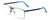 Profile View of Porsche Design P8256D Unisex Square Designer Reading Glasses Gun Metal Blue 55mm