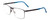 Profile View of Porsche Designs P8256-D Designer Single Vision Prescription Rx Eyeglasses in Gun Metal Blue Unisex Square Full Rim Metal 55 mm