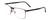 Profile View of Porsche Designs P8256-E Designer Reading Eye Glasses with Custom Cut Powered Lenses in Satin Black Unisex Square Full Rim Metal 55 mm