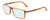 Profile View of Porsche Designs P8259-C Designer Blue Light Blocking Eyeglasses in Matte Crystal Amber Brown Unisex Square Full Rim Acetate 57 mm