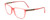 Profile View of Porsche Designs P8266-D Designer Reading Eye Glasses with Custom Cut Powered Lenses in Crystal Rose Gold Pink Unisex Cateye Full Rim Acetate 54 mm