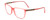 Profile View of Porsche Designs P8266-D Designer Bi-Focal Prescription Rx Eyeglasses in Crystal Rose Gold Pink Unisex Cateye Full Rim Acetate 54 mm