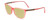 Profile View of Porsche Designs P8266-D Designer Polarized Reading Sunglasses with Custom Cut Powered Sun Flower Yellow Lenses in Crystal Rose Gold Pink Unisex Cateye Full Rim Acetate 54 mm