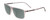 Profile View of Porsche Designs P8269-B Designer Polarized Sunglasses with Custom Cut Smoke Grey Lenses in Crystal Smoke Grey Unisex Square Full Rim Acetate 58 mm