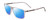 Profile View of Porsche Designs P8269-B Designer Polarized Reading Sunglasses with Custom Cut Powered Blue Mirror Lenses in Crystal Smoke Grey Unisex Square Full Rim Acetate 58 mm