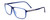 Profile View of Porsche Designs P8269-D Designer Reading Eye Glasses with Custom Cut Powered Lenses in Crystal Matte Blue Unisex Square Full Rim Acetate 58 mm