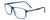 Profile View of Porsche Designs P8269-D Designer Blue Light Blocking Eyeglasses in Crystal Matte Blue Unisex Square Full Rim Acetate 58 mm
