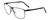Profile View of Porsche Designs P8276-D Designer Reading Eye Glasses with Custom Cut Powered Lenses in Satin Blue Black Unisex Square Full Rim Metal 57 mm