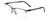 Profile View of Porsche Designs P8277-B Designer Bi-Focal Prescription Rx Eyeglasses in Titanium Silver Black Unisex Square Semi-Rimless Metal 54 mm