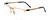 Profile View of Porsche Designs P8277-C Designer Reading Eye Glasses with Custom Cut Powered Lenses in Satin Gold Black Unisex Square Semi-Rimless Metal 54 mm