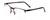 Profile View of Porsche Designs P8277-D Designer Reading Eye Glasses with Custom Cut Powered Lenses in Satin Brown Black Unisex Square Semi-Rimless Metal 54 mm