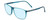 Profile View of Porsche Designs P8278-B Designer Blue Light Blocking Eyeglasses in Crystal Azure Turquoise Blue Unisex Square Full Rim Acetate 56 mm