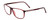 Profile View of Porsche Designs P8278-D Designer Reading Eye Glasses with Custom Cut Powered Lenses in Crystal Red Matte Brown Unisex Square Full Rim Acetate 56 mm