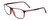 Profile View of Porsche Designs P8278-D Designer Single Vision Prescription Rx Eyeglasses in Crystal Red Matte Brown Unisex Square Full Rim Acetate 56 mm