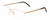 Profile View of Porsche Designs P8284-B Designer Progressive Lens Prescription Rx Eyeglasses in Satin Gold Black Unisex Rectangle Semi-Rimless Metal 59 mm
