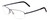 Profile View of Porsche Designs P8284-C Designer Progressive Lens Prescription Rx Eyeglasses in Satin Steel Blue Black Unisex Rectangle Semi-Rimless Metal 59 mm