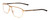 Profile View of Porsche Designs P8285-B Designer Single Vision Prescription Rx Eyeglasses in Satin Gold Black Unisex Square Full Rim Titanium 56 mm