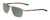 Profile View of Porsche Designs P8285-B Designer Polarized Sunglasses with Custom Cut Smoke Grey Lenses in Satin Gold Black Unisex Square Full Rim Titanium 56 mm