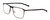 Profile View of Porsche Designs P8286-B Designer Blue Light Blocking Eyeglasses in Satin Brown Unisex Square Full Rim Titanium 56 mm