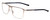 Profile View of Porsche Design P8286-D Unisex Square Reading Glasses Palladium Silver Black 56mm