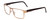Profile View of Porsche Designs P8292-C Designer Reading Eye Glasses with Custom Cut Powered Lenses in Satin Sand Gold Brown Marble Horn Unisex Square Full Rim Metal 54 mm