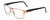 Profile View of Porsche Designs P8292-C Designer Single Vision Prescription Rx Eyeglasses in Satin Sand Gold Brown Marble Horn Unisex Square Full Rim Metal 54 mm