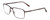 Profile View of Porsche Designs P8293-A Designer Single Vision Prescription Rx Eyeglasses in Dark Gun Metal Grey Unisex Square Full Rim Titanium 55 mm