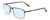 Profile View of Porsche Designs P8293-A Designer Blue Light Blocking Eyeglasses in Dark Gun Metal Grey Unisex Square Full Rim Titanium 55 mm