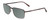 Profile View of Porsche Designs P8293-A Designer Polarized Sunglasses with Custom Cut Smoke Grey Lenses in Dark Gun Metal Grey Unisex Square Full Rim Titanium 55 mm