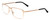 Profile View of Porsche Designs P8293-C Unisex Square Reading Glasses in Light Gold Black 55 mm