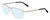 Profile View of Porsche Designs P8293-C Designer Blue Light Blocking Eyeglasses in Light Gold Black Unisex Square Full Rim Titanium 55 mm
