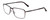 Profile View of Porsche Designs P8293-D Designer Reading Eye Glasses with Custom Cut Powered Lenses in Satin Blue Grey Matte Unisex Square Full Rim Titanium 55 mm